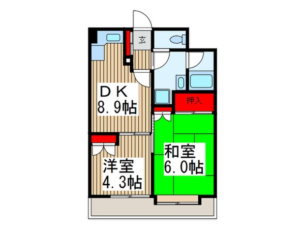 西川口朝日マンションの物件間取画像